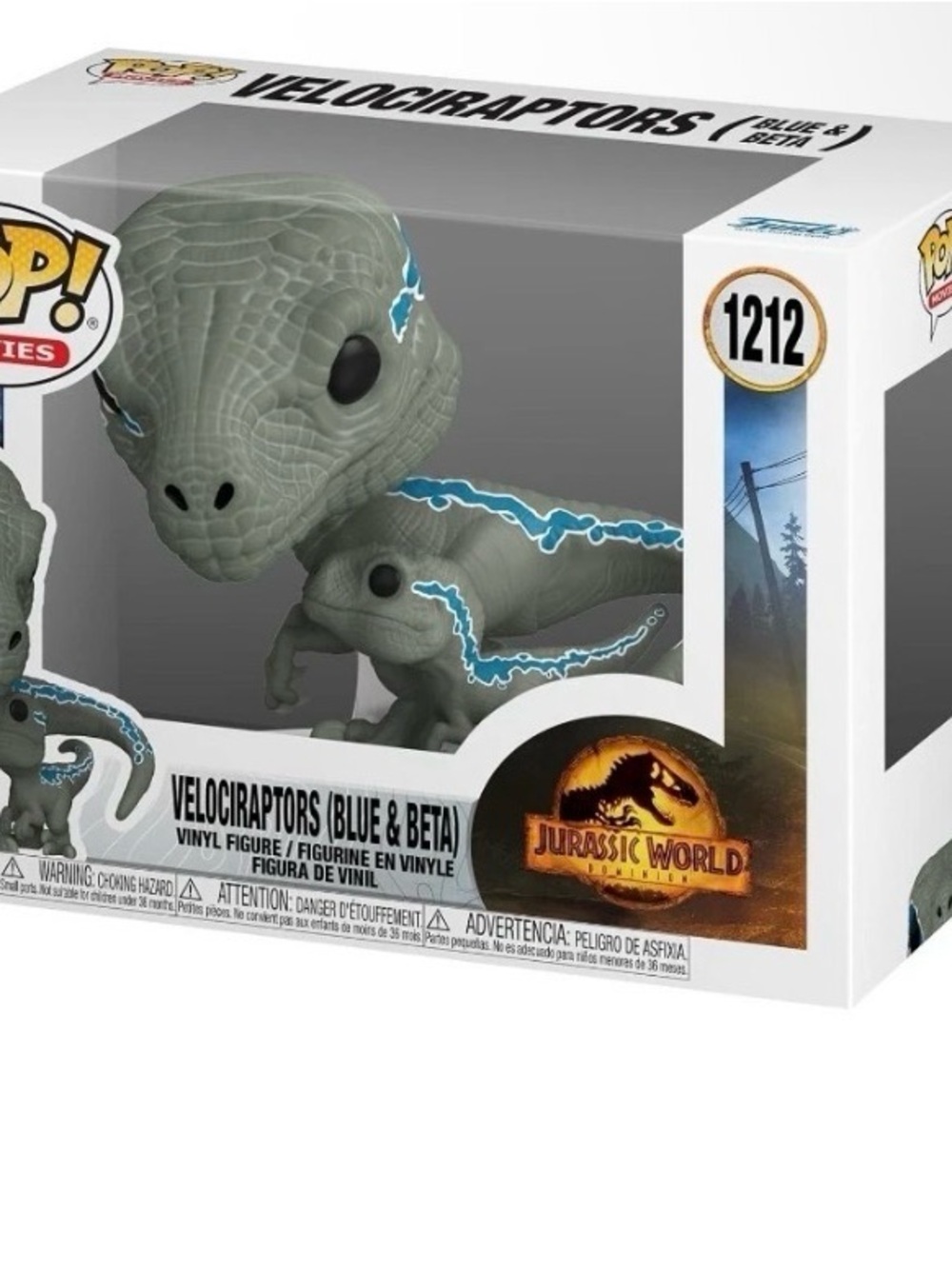 Funko Jurassic World Velociraptors Blue & Beta Gray with Blue Accents Pop! Vinyl